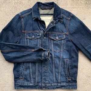 Abercrombie Fitch Denim Jacket XL Dark Blue